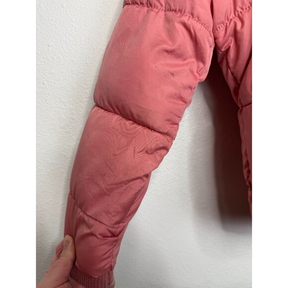 Old Navy Girls Small Better Frost Free Puffer Jacket Antique Coral Faux Fur - Picture 7 of 16